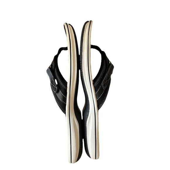 Clarks Breeze Sea Flip Flops Thong Comfort Sandals NEW Women 12 Black White Red - Picture 7 of 9